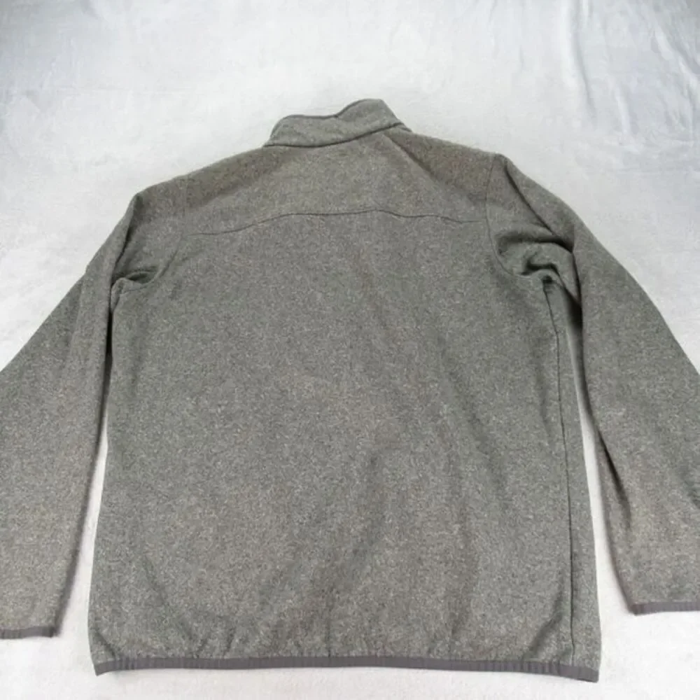 Columbia Sweater Mens Large Gray Zip Pocket 1/2 Zip Fleece Pullover Outdoor Golf